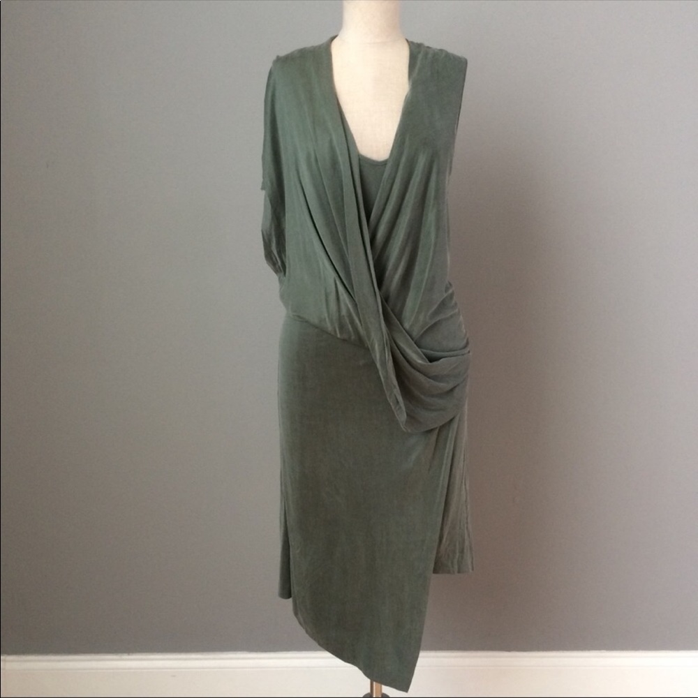 Never Worn Helmet Lang Olive Dress - size L